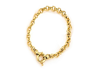 Gold Plated Mens Belcher Bracelet